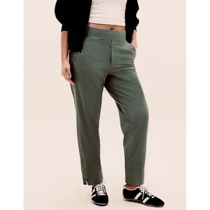 Athleta Brooklyn Mid Rise Ankle Pant Women Size 18 Green Travel Commute Active